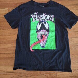 Marvel Venom Green Neon Black Short Sleeve Graphic T-Shirt Size L